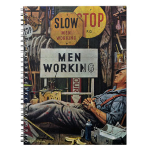 Men Working Notebook