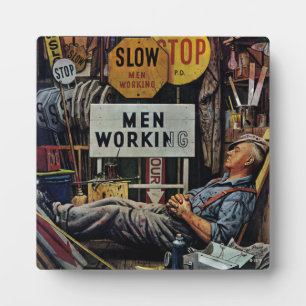 Men Working Plaque