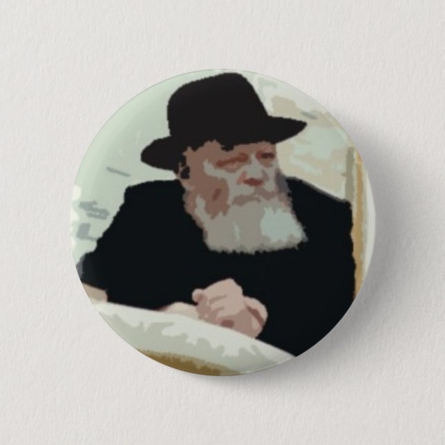 Menachem Mendel Schneersohn 6 Cm Round Badge (Front)
