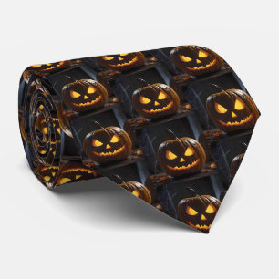 Menacing Halloween Pumpkin, Tie