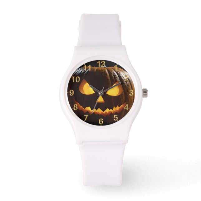 Menacing Halloween Pumpkin, Watch (Front)