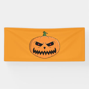Menacing Jack O'Lantern Halloween Banner