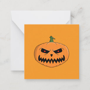 Menacing Jack O'Lantern Halloween Card