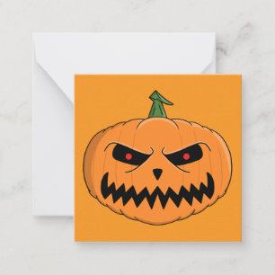 Menacing Jack O'Lantern Halloween Card