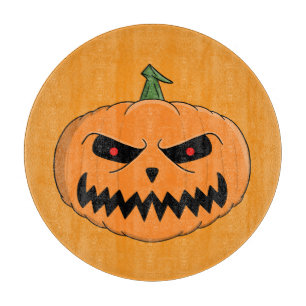 Menacing Jack O'Lantern Halloween Cutting Board