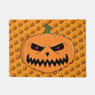 Menacing Jack O'Lantern Halloween Doormat