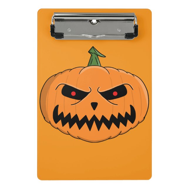 Menacing Jack O'Lantern Halloween Mini Clipboard (Front)