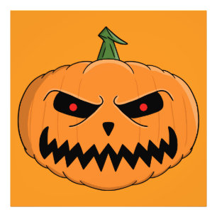 Menacing Jack O'Lantern Halloween Photo Print