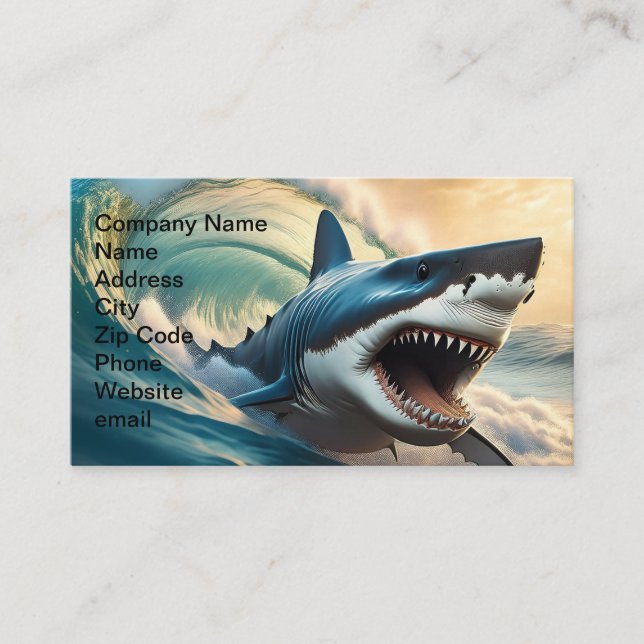 Menacing Shark Business Card (Front)