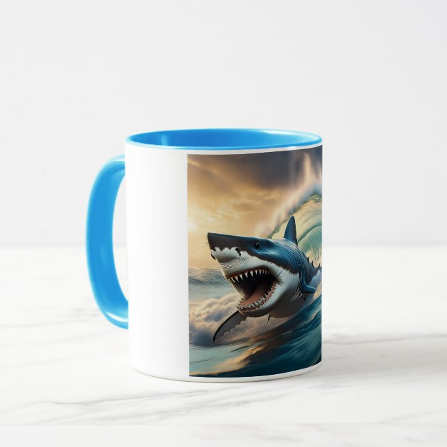 Menacing Shark Mug (Front Left)