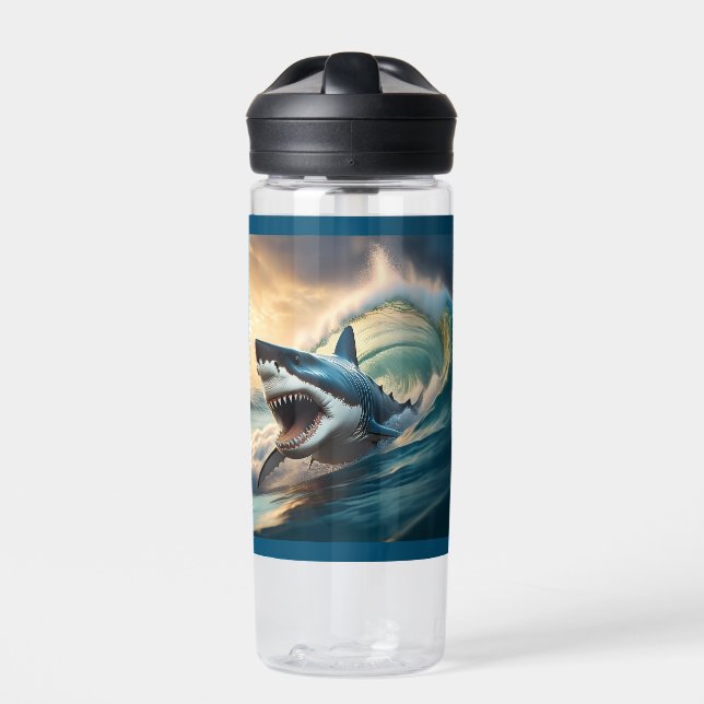Menacing Shark Water Bottle (Front)