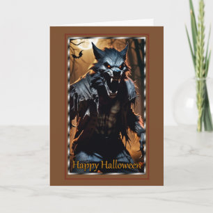 Menacing Werewolf Halloween Card