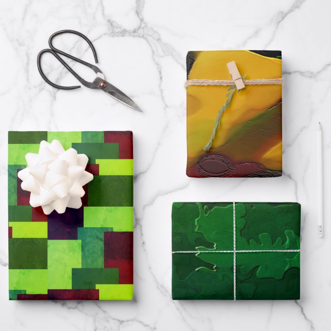 "Menagerie of Designs"  Wrapping Paper Sheet (Front)