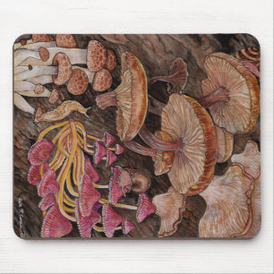 Menagerie of Mushrooms Mouse Pad