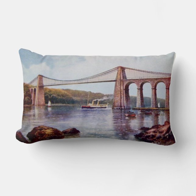 Menai Suspension Bridge Pillow (Front)