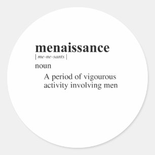 MENAISSANCE CLASSIC ROUND STICKER