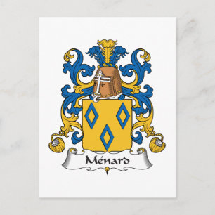 Menard Family Crest Postcard