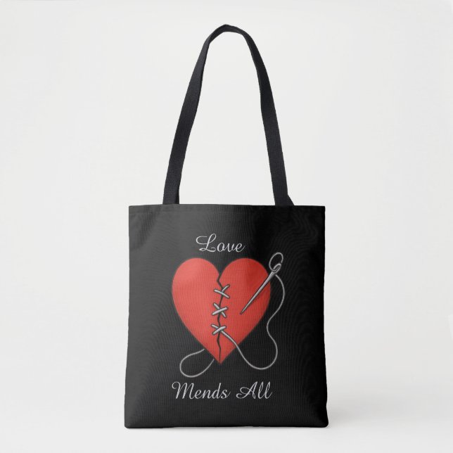 Mended Heart Tote Bag (Front)
