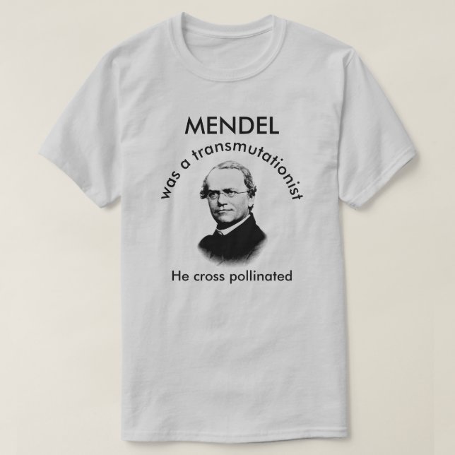 Mendel Crossed Pollinated T-Shirt (Design Front)