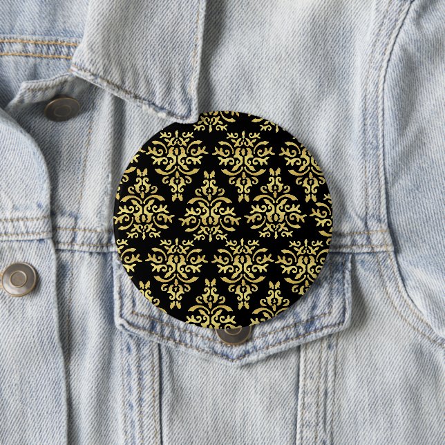 Mendela Pattern, Gold 10 Cm Round Badge (In Situ)