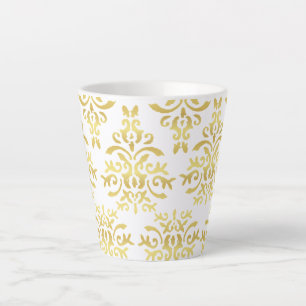 Mendela Pattern, Gold Latte Mug