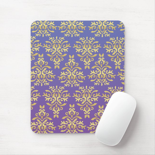 Mendela Pattern, purple Mouse Pad (With Mouse)
