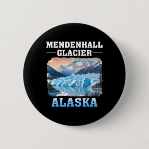 Mendenhall Glacier Alaska Outdoor Hiking Camping 6 Cm Round Badge