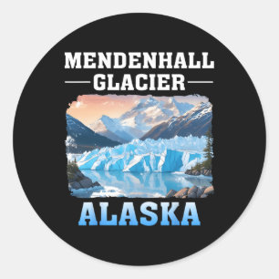 Mendenhall Glacier Alaska Outdoor Hiking Camping  Classic Round Sticker