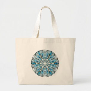 Mendenhall Glacier Mandala Large Tote Bag