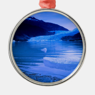 Mendenhall Glacier Twilight Metal Ornament