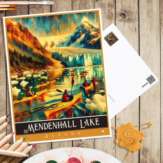 Mendenhall Lake, Alaska | Vintage Painting Postcard (Creator Uploaded)