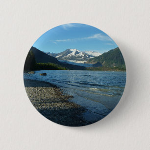 Mendenhall Lake in Juneau Alaska Landscape 6 Cm Round Badge