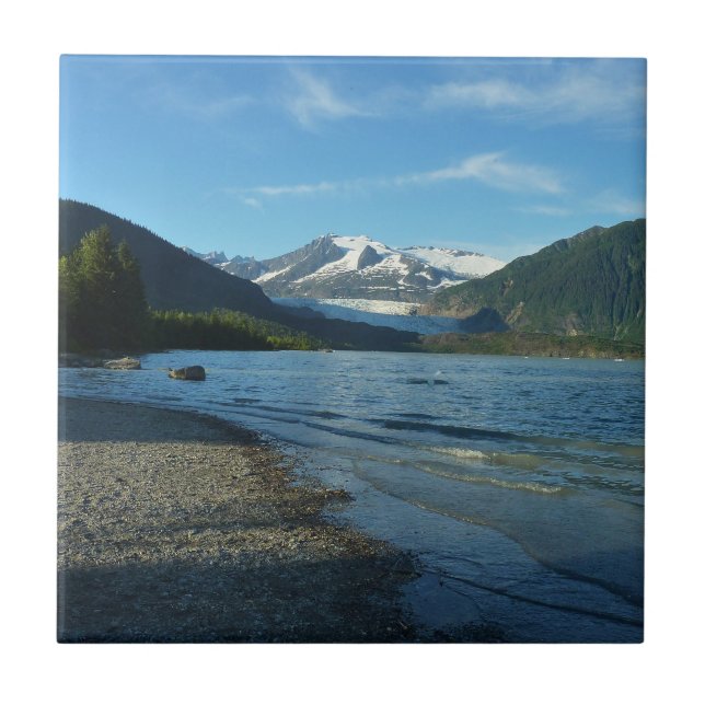 Mendenhall Lake in Juneau Alaska Landscape Ceramic Tile (Front)