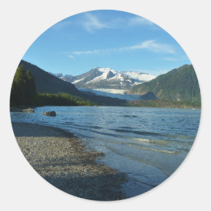 Mendenhall Lake in Juneau Alaska Landscape Classic Round Sticker
