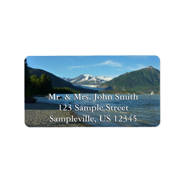 Mendenhall Lake in Juneau Alaska Landscape Label (Front)