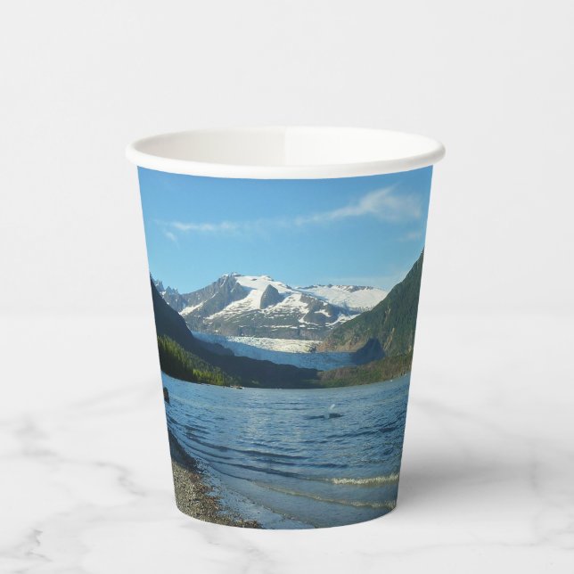 Mendenhall Lake in Juneau Alaska Landscape Paper Cups (Left)