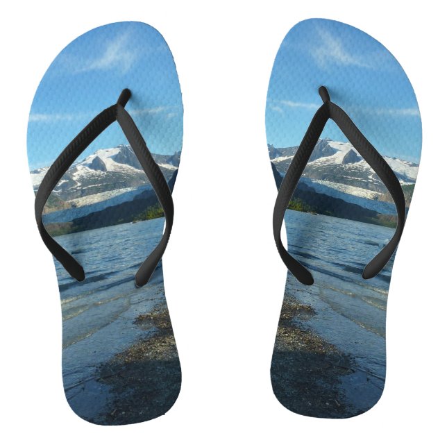 Mendenhall Lake in Juneau Alaska Landscape Thongs (Footbed)