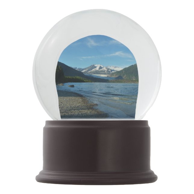 Mendenhall Lake in Juneau Alaska Snow Globe (Front)