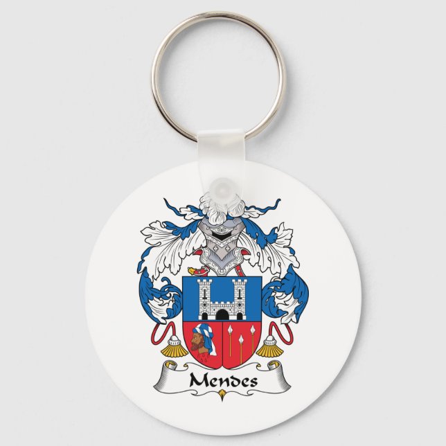 Mendes Family Crest Key Ring (Front)