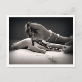 Mendhi Hand Henna in Sepia Tone (Postcard) Postcard