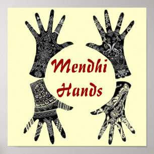 Mendhi Hands Poster