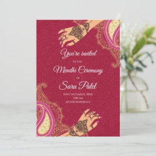 Mendhi invitations & Mehendi invites Henna Party