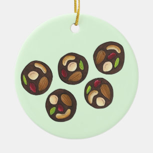 Mendiants French Chocolates Chocolatier Chocoholic Ceramic Ornament