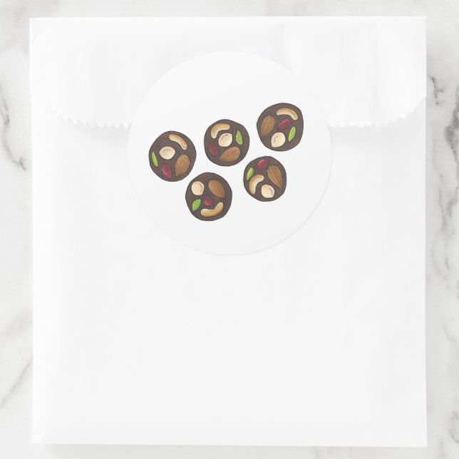 Mendiants French Chocolates Chocolatier Chocoholic Classic Round Sticker (Bag)