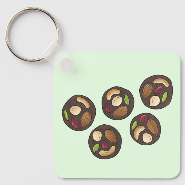 Mendiants French Chocolates Chocolatier Chocoholic Key Ring (Front)
