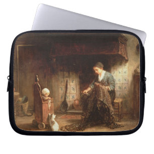 Mending the Nets (oil on panel) Laptop Sleeve