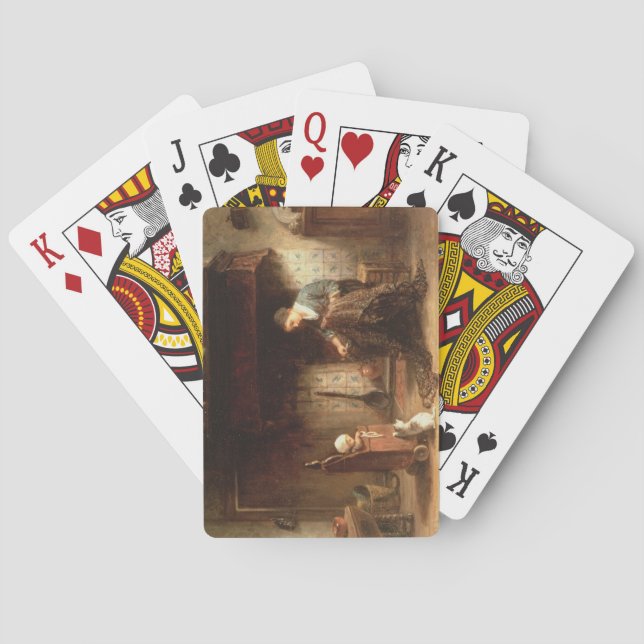 Mending the Nets (oil on panel) Playing Cards (Back)