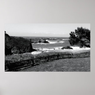 Mendocino at Day Break Poster