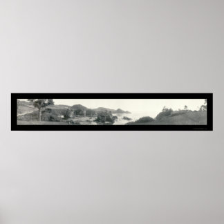 Mendocino, CA Coast Photo 1911 Poster