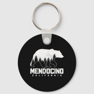Mendocino California Bear Grizzly Pride Outdoor Key Ring